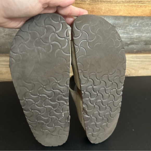 Birkenstock Tan Leather suede buckle size EU 41 Ladies 10 Men 8 Made In Germany - Picture 6 of 9